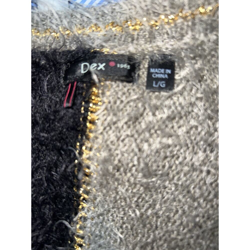 Gorgeous Dex Fuzzy Soft Color Block Furry Sweater… - image 8